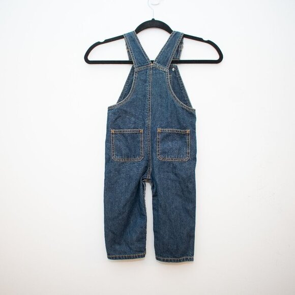 Carter's Toddler Button Bottom Denim Overalls 24Mo - Picture 4 of 6